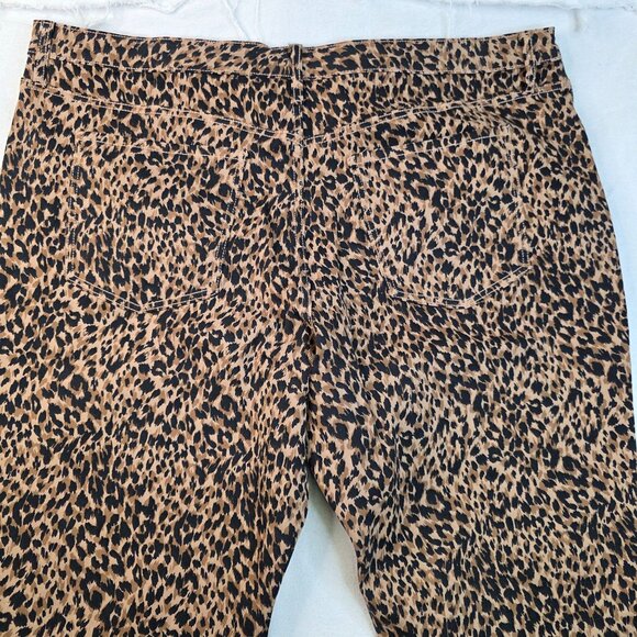 Terra & Sky Womens Plus Size 22W Petite Core Straight Leg Leopard Print Jeans - Picture 5 of 7